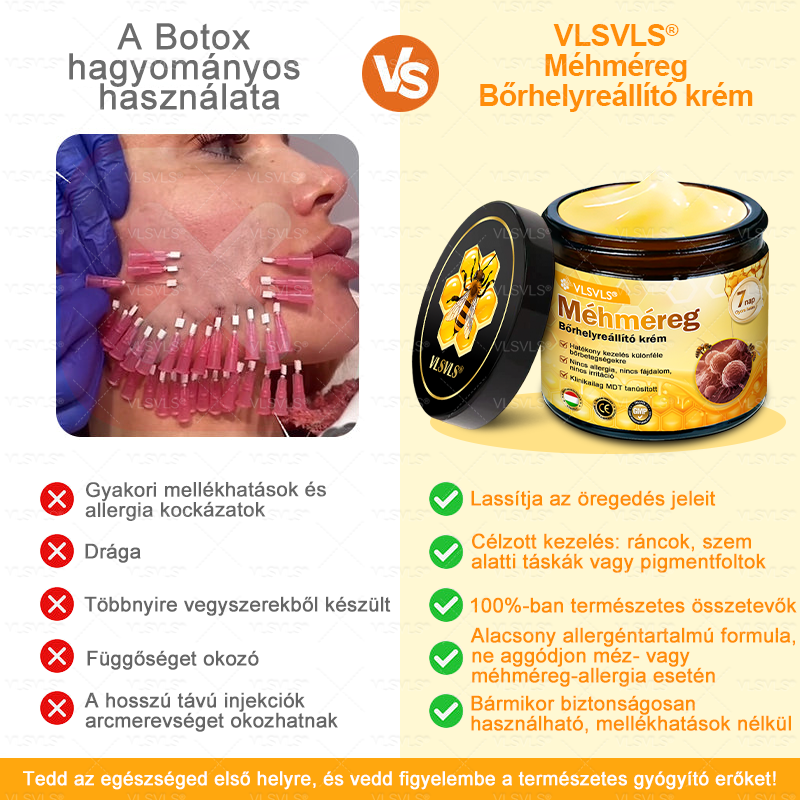 🌿 VLSVLS® Méhméreg Bőrhelyreállító Krém 🔥 UTOLSÓ NAP – 80% KEDVEZMÉNY 🎁