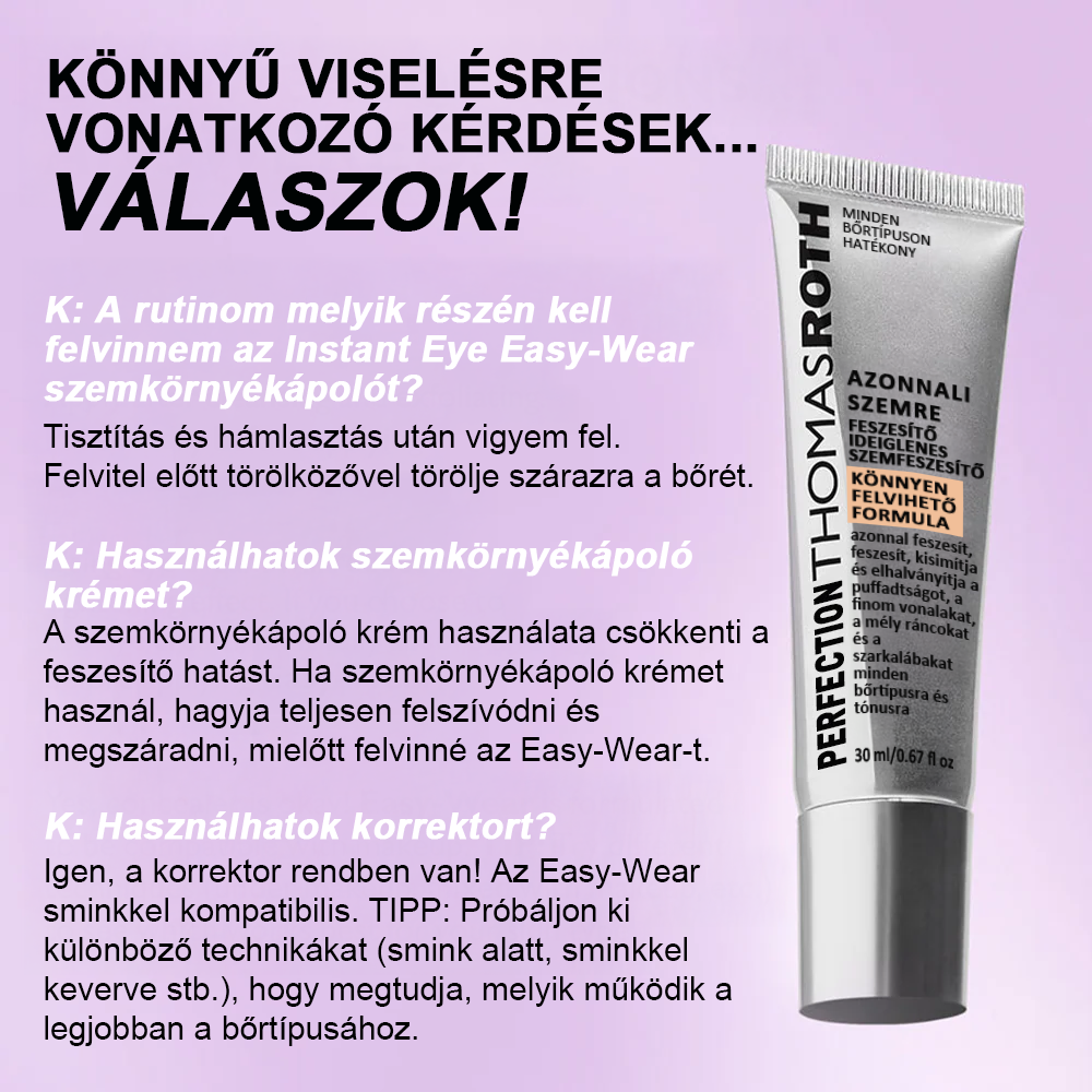 🌟Azonnali Szemkörnyék-feszesítő, könnyen viselhető formula🌸 – tökéletes emelés és sima felület ✨