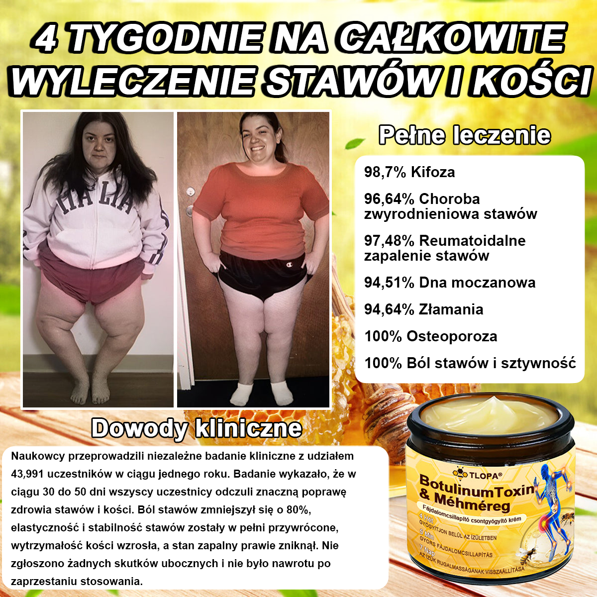 🌟TLOPA® Botulinum Toxin és Méhméreg Fájdalomcsillapító Csontgyógyító Krém🐝 🔥(Kifejezetten időseknek & ortopéd szakorvosok ajánlásával)🦴
