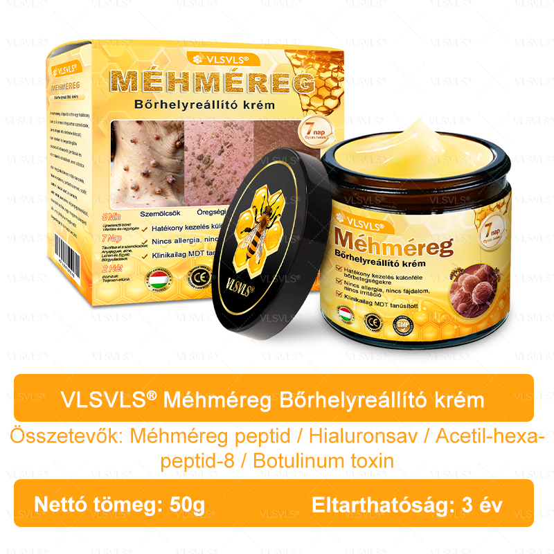 🌿 VLSVLS® Méhméreg Bőrhelyreállító Krém 🔥 UTOLSÓ NAP – 80% KEDVEZMÉNY 💎