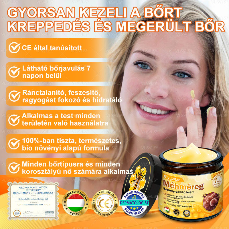 🌿 VLSVLS® Méhméreg Bőrhelyreállító Krém 🔥 UTOLSÓ NAP – 80% KEDVEZMÉNY 💎