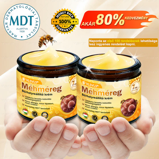 🌿 VLSVLS® Méhméreg Bőrhelyreállító Krém 🔥 UTOLSÓ NAP – 80% KEDVEZMÉNY ✅